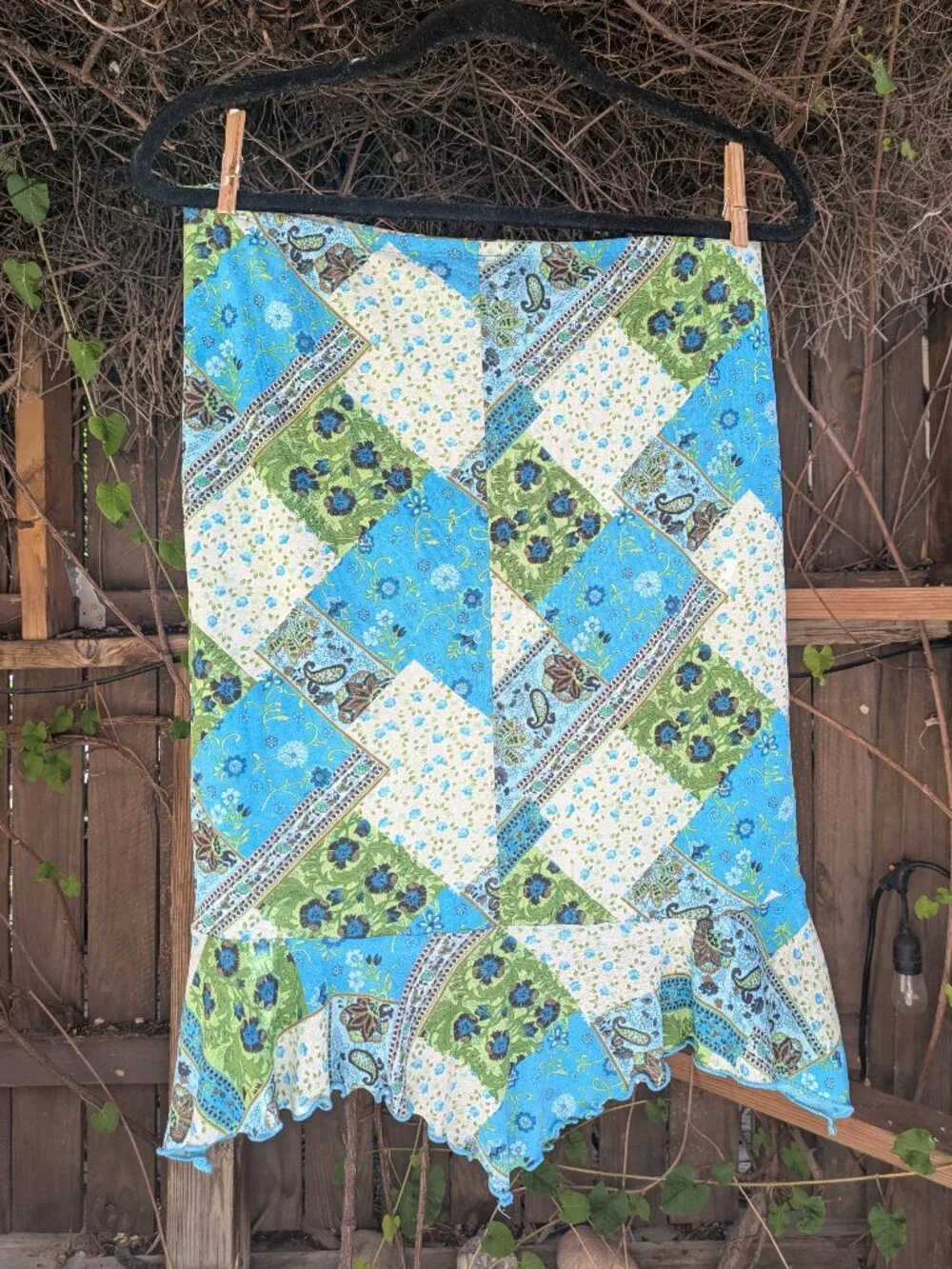 Patchwork Handkerchief Skirt 90s Y2K - Picture 2 of 3
